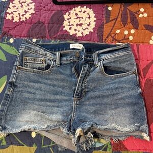 Sneak Peak Denim Cutoff Shorts - Blue